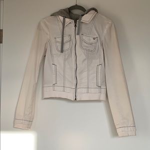 White, Lined Guess brand jacket